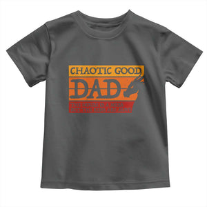 Chaotic Good Dad Funny Tabletop Gamer Parenting Toddler T Shirt Retro Sunset Vintage Fantasy Graphic