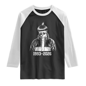 Retro Bowl Cut Music Icon Rip Memorial Raglan Shirt 1993 2026 Internet Meme Pop Culture Fan