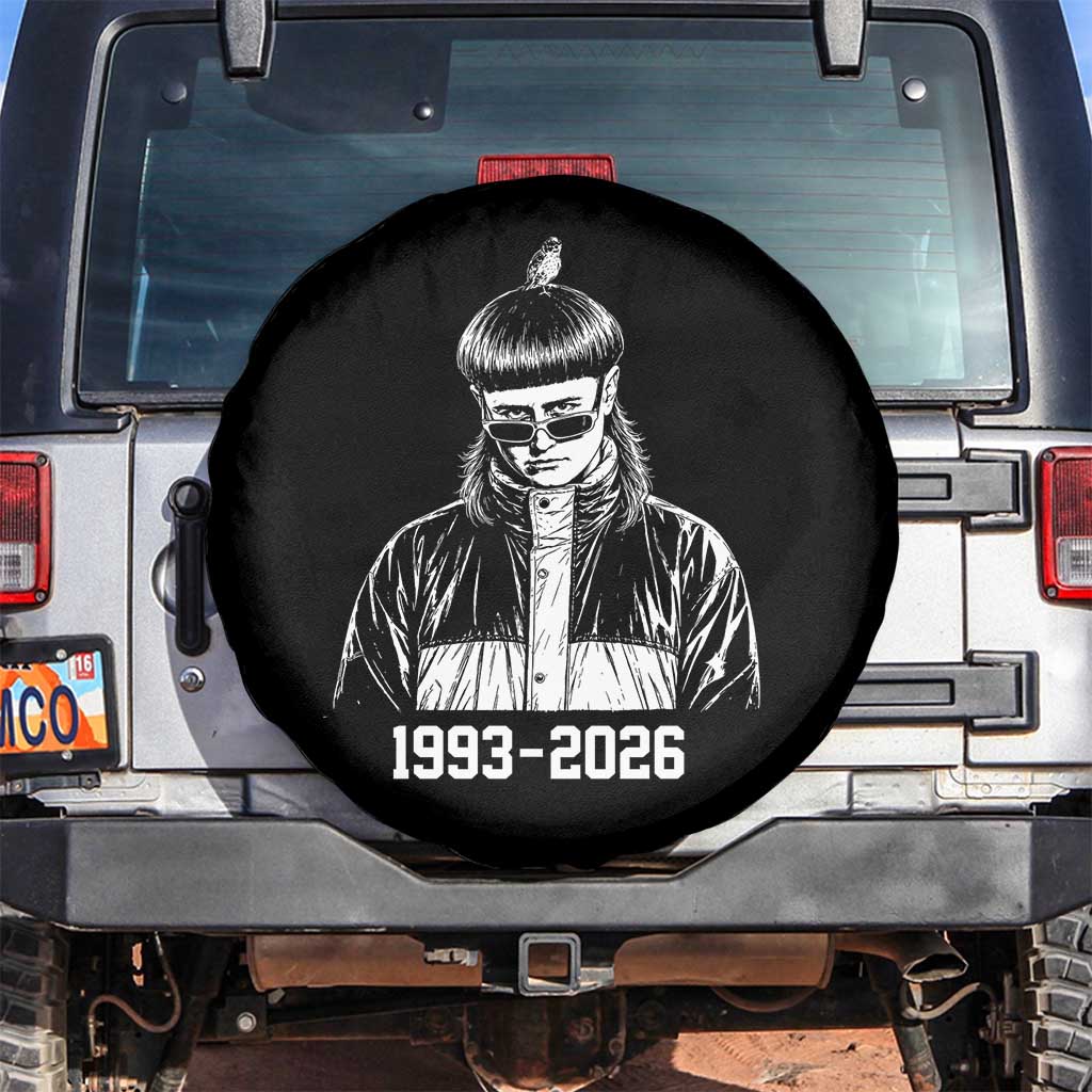 Retro Bowl Cut Music Icon Rip Memorial Spare Tire Cover 1993 2026 Internet Meme Pop Culture Fan TS02 No hole Black Print Your Wear