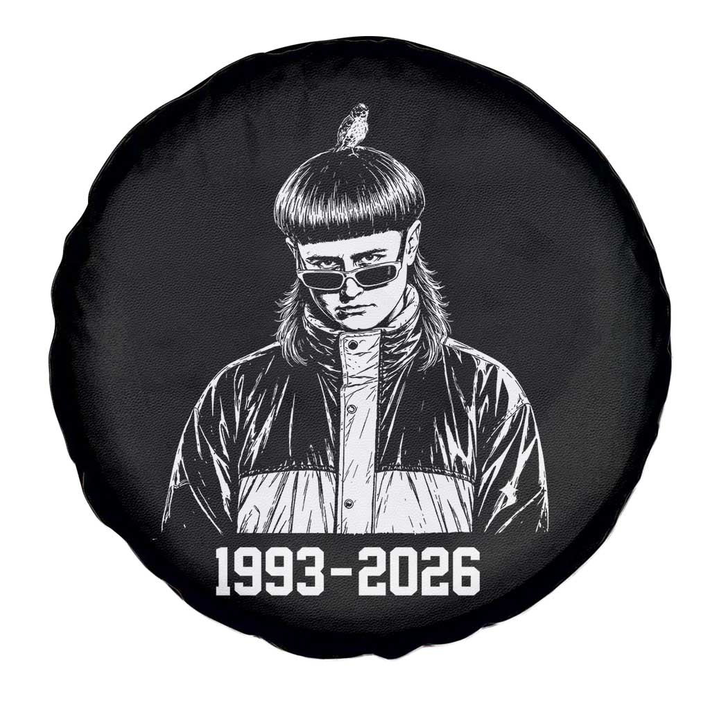 Retro Bowl Cut Music Icon Rip Memorial Spare Tire Cover 1993 2026 Internet Meme Pop Culture Fan