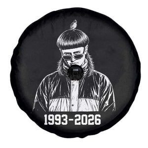 Retro Bowl Cut Music Icon Rip Memorial Spare Tire Cover 1993 2026 Internet Meme Pop Culture Fan