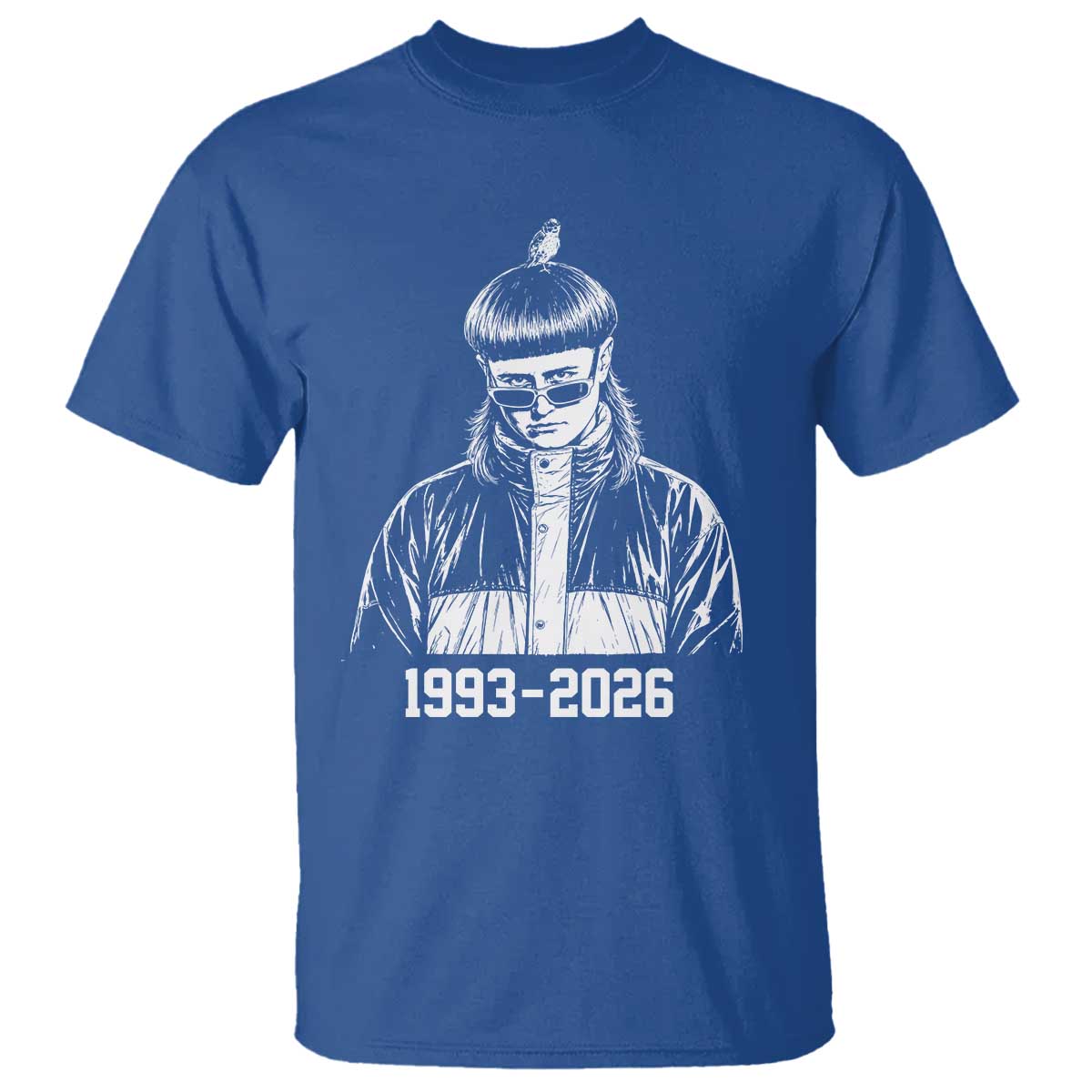 Retro Bowl Cut Music Icon Rip Memorial T Shirt 1993 2026 Internet Meme Pop Culture Fan
