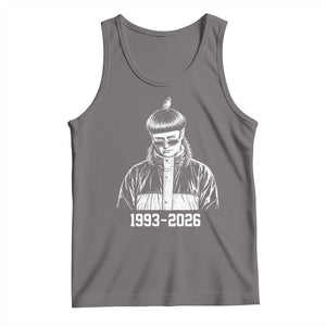 Retro Bowl Cut Music Icon Rip Memorial Tank Top 1993 2026 Internet Meme Pop Culture Fan