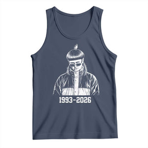 Retro Bowl Cut Music Icon Rip Memorial Tank Top 1993 2026 Internet Meme Pop Culture Fan