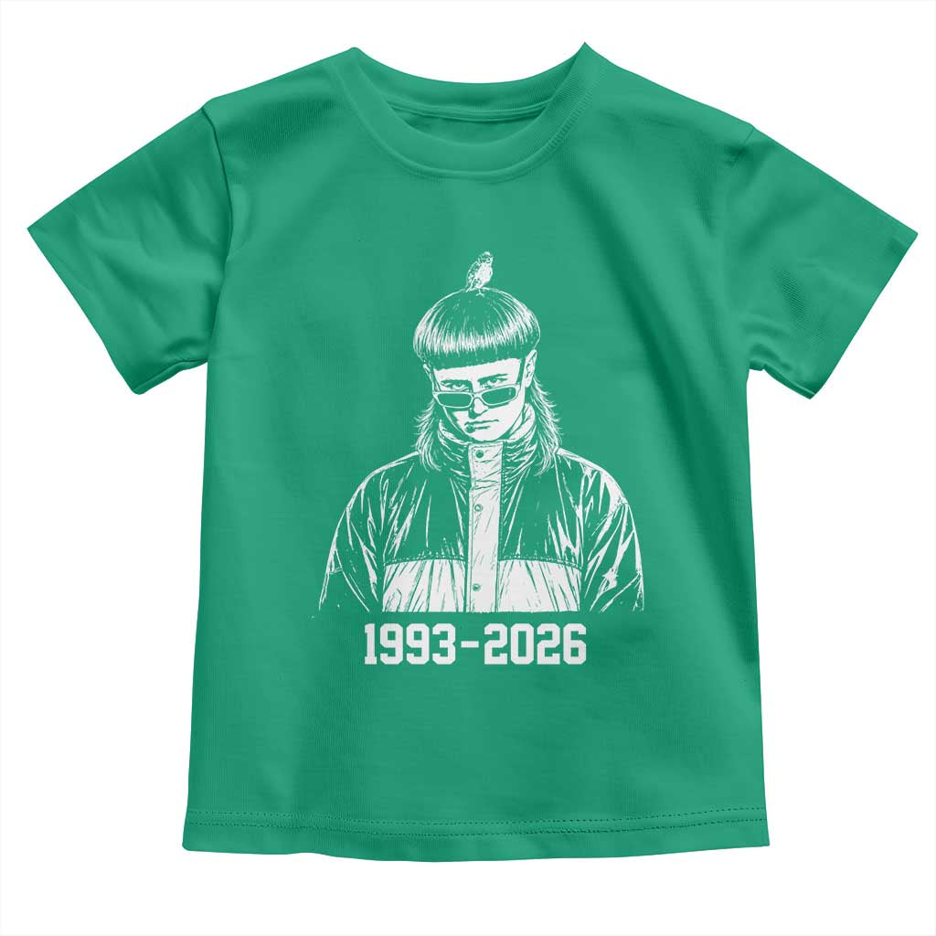 Retro Bowl Cut Music Icon Rip Memorial Toddler T Shirt 1993 2026 Internet Meme Pop Culture Fan