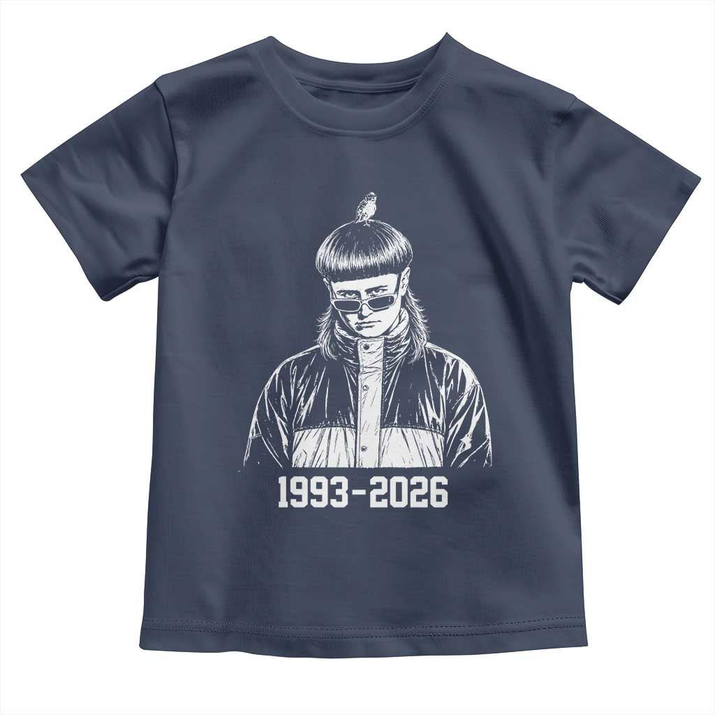 Retro Bowl Cut Music Icon Rip Memorial Toddler T Shirt 1993 2026 Internet Meme Pop Culture Fan