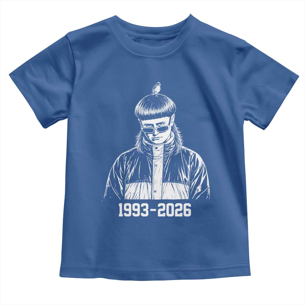 Retro Bowl Cut Music Icon Rip Memorial Toddler T Shirt 1993 2026 Internet Meme Pop Culture Fan