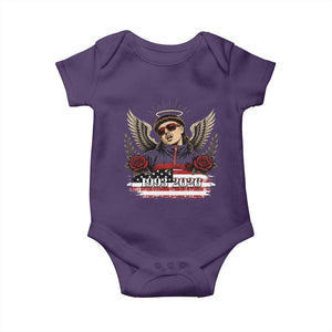 Retro Bowl Cut Music Icon Angel Wings Rest In Peace Baby Onesie American Flag Memorial 1993 2026 Pop Culture Fan