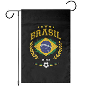 Retro Brasil Soccer Pride Crest Est 1914 Garden Flag Vintage Brazil Flag Futbol Lover Football Fans