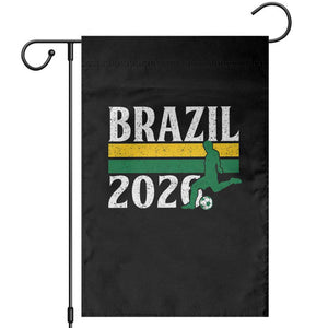 Vintage Brazil 2026 Soccer Player Garden Flag Retro Brasil Futbol Football Fans Sports Lover