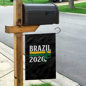Vintage Brazil 2026 Soccer Player Garden Flag Retro Brasil Futbol Football Fans Sports Lover