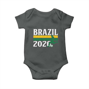 Vintage Brazil 2026 Soccer Player Baby Onesie Retro Brasil Futbol Football Fans Sports Lover