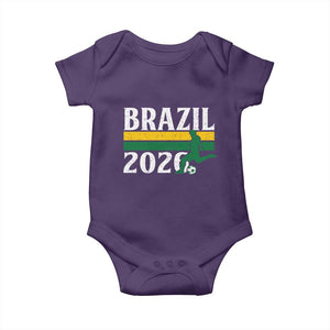 Vintage Brazil 2026 Soccer Player Baby Onesie Retro Brasil Futbol Football Fans Sports Lover