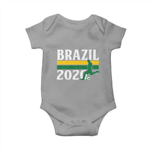 Vintage Brazil 2026 Soccer Player Baby Onesie Retro Brasil Futbol Football Fans Sports Lover