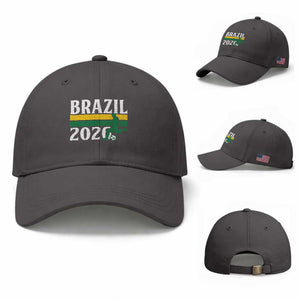 Vintage Brazil 2026 Soccer Player Baseball Cap Retro Brasil Futbol Football Fans Sports Lover