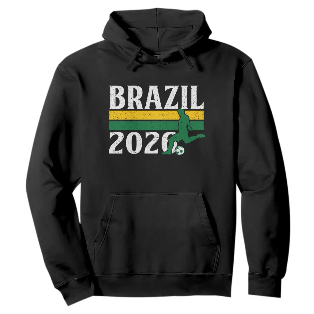 Vintage Brazil 2026 Soccer Player Hoodie Retro Brasil Futbol Football Fans Sports Lover