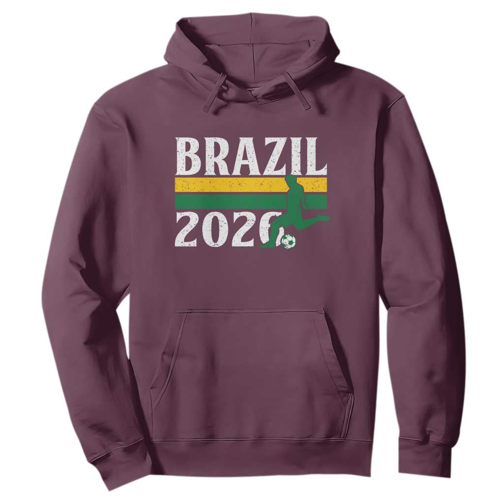 Vintage Brazil 2026 Soccer Player Hoodie Retro Brasil Futbol Football Fans Sports Lover
