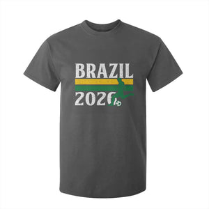 Vintage Brazil 2026 Soccer Player T Shirt For Kid Retro Brasil Futbol Football Fans Sports Lover