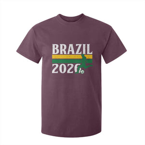 Vintage Brazil 2026 Soccer Player T Shirt For Kid Retro Brasil Futbol Football Fans Sports Lover