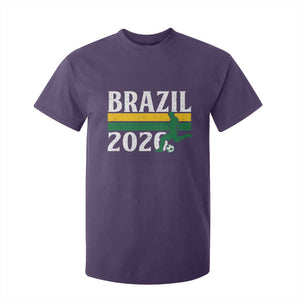 Vintage Brazil 2026 Soccer Player T Shirt For Kid Retro Brasil Futbol Football Fans Sports Lover