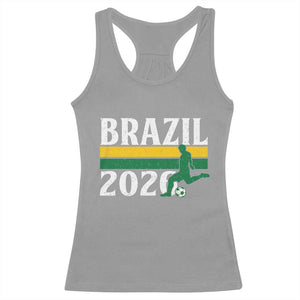 Vintage Brazil 2026 Soccer Player Racerback Tank Top Retro Brasil Futbol Football Fans Sports Lover