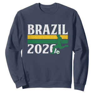 Vintage Brazil 2026 Soccer Player Sweatshirt Retro Brasil Futbol Football Fans Sports Lover