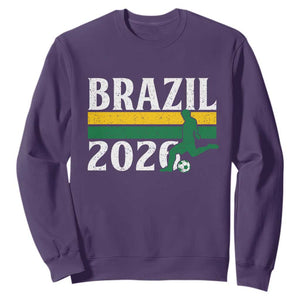Vintage Brazil 2026 Soccer Player Sweatshirt Retro Brasil Futbol Football Fans Sports Lover