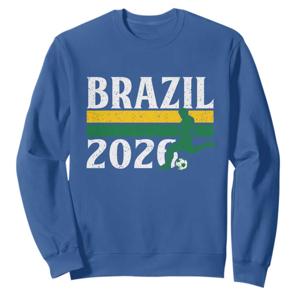 Vintage Brazil 2026 Soccer Player Sweatshirt Retro Brasil Futbol Football Fans Sports Lover