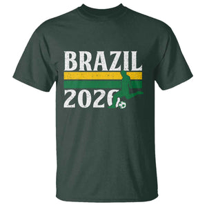 Vintage Brazil 2026 Soccer Player T Shirt Retro Brasil Futbol Football Fans Sports Lover