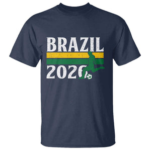 Vintage Brazil 2026 Soccer Player T Shirt Retro Brasil Futbol Football Fans Sports Lover
