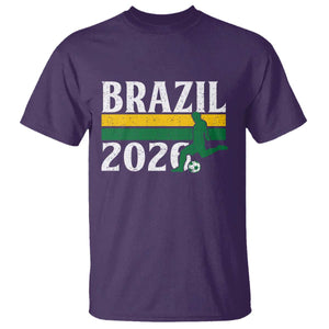 Vintage Brazil 2026 Soccer Player T Shirt Retro Brasil Futbol Football Fans Sports Lover