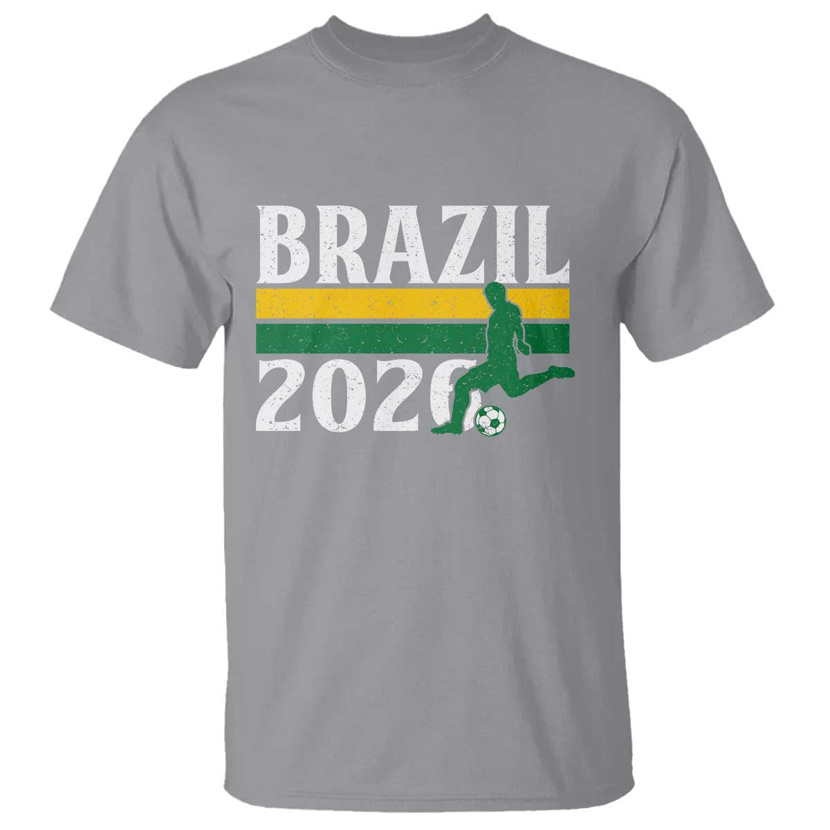 Vintage Brazil 2026 Soccer Player T Shirt Retro Brasil Futbol Football Fans Sports Lover