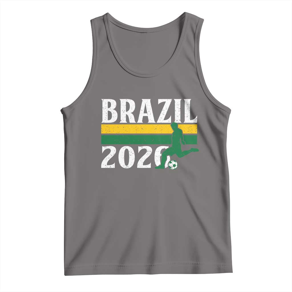 Vintage Brazil 2026 Soccer Player Tank Top Retro Brasil Futbol Football Fans Sports Lover