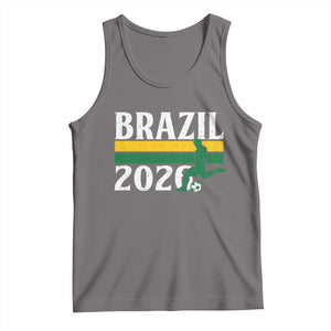 Vintage Brazil 2026 Soccer Player Tank Top Retro Brasil Futbol Football Fans Sports Lover