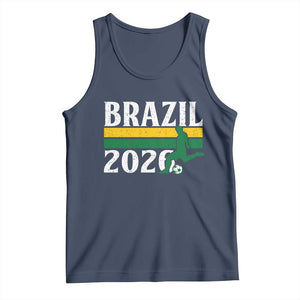 Vintage Brazil 2026 Soccer Player Tank Top Retro Brasil Futbol Football Fans Sports Lover