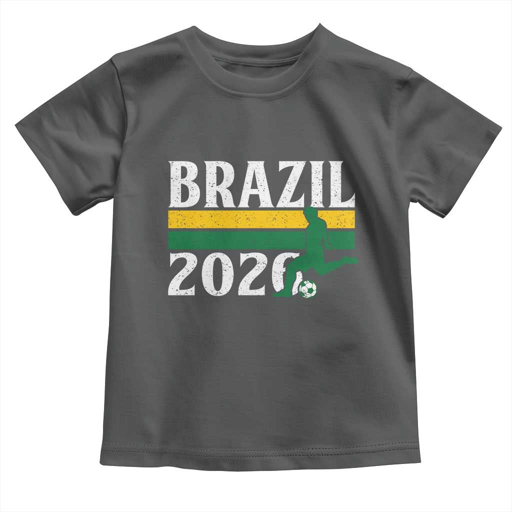 Vintage Brazil 2026 Soccer Player Toddler T Shirt Retro Brasil Futbol Football Fans Sports Lover