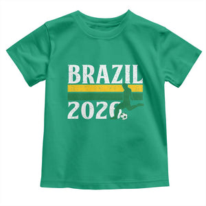Vintage Brazil 2026 Soccer Player Toddler T Shirt Retro Brasil Futbol Football Fans Sports Lover