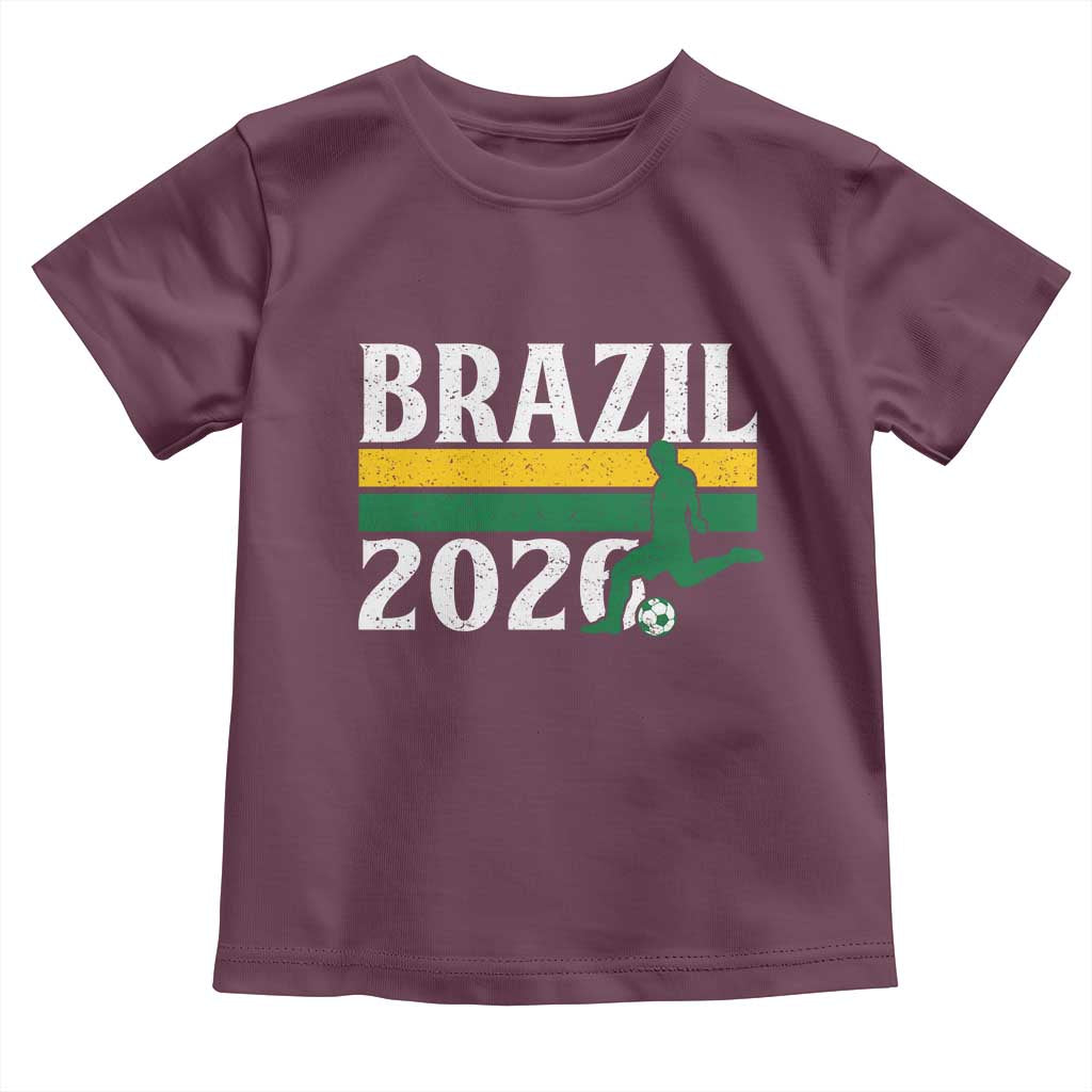 Vintage Brazil 2026 Soccer Player Toddler T Shirt Retro Brasil Futbol Football Fans Sports Lover
