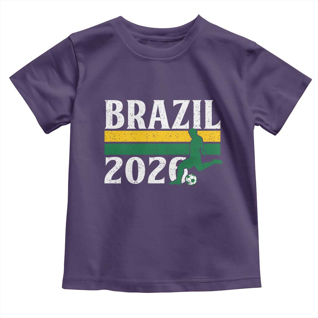 Vintage Brazil 2026 Soccer Player Toddler T Shirt Retro Brasil Futbol Football Fans Sports Lover