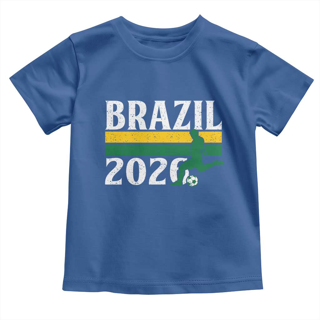 Vintage Brazil 2026 Soccer Player Toddler T Shirt Retro Brasil Futbol Football Fans Sports Lover