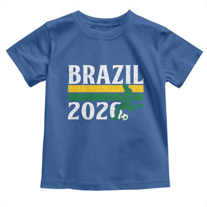 Vintage Brazil 2026 Soccer Player Toddler T Shirt Retro Brasil Futbol Football Fans Sports Lover