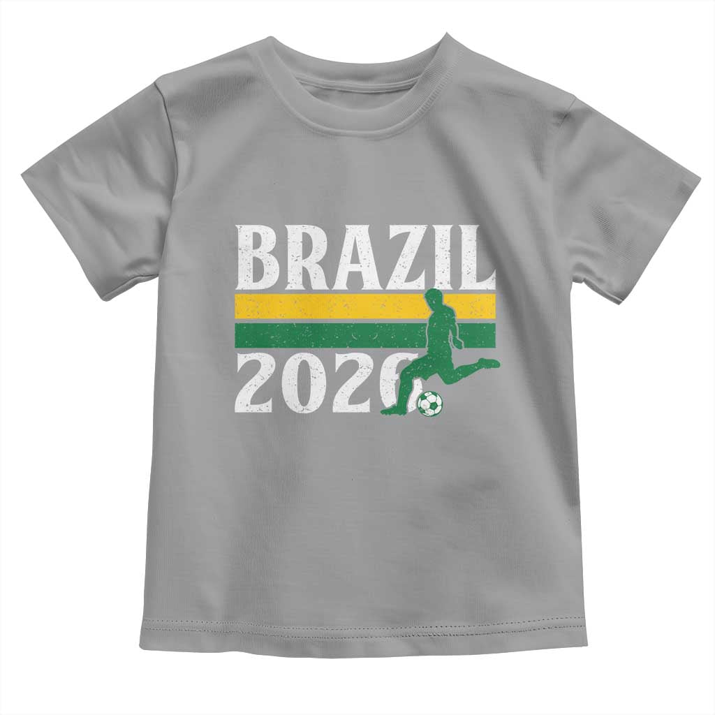 Vintage Brazil 2026 Soccer Player Toddler T Shirt Retro Brasil Futbol Football Fans Sports Lover