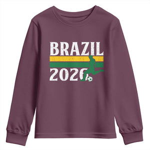Vintage Brazil 2026 Soccer Player Youth Sweatshirt Retro Brasil Futbol Football Fans Sports Lover