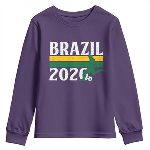 Vintage Brazil 2026 Soccer Player Youth Sweatshirt Retro Brasil Futbol Football Fans Sports Lover