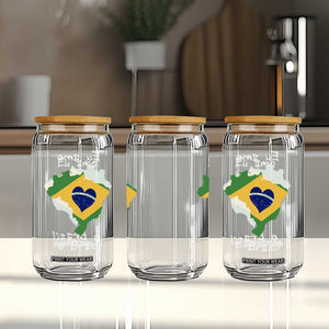 Eu Amo O Brasil Flag Map Glass Can I Love Brazil Patriotic Heart Brazilian Pride