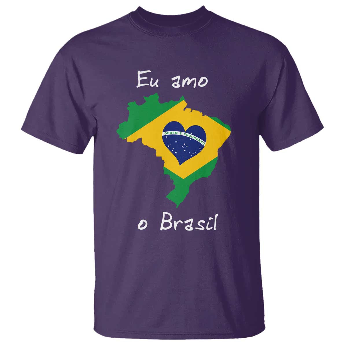 Eu Amo O Brasil Flag Map T Shirt I Love Brazil Patriotic Heart Brazilian Pride