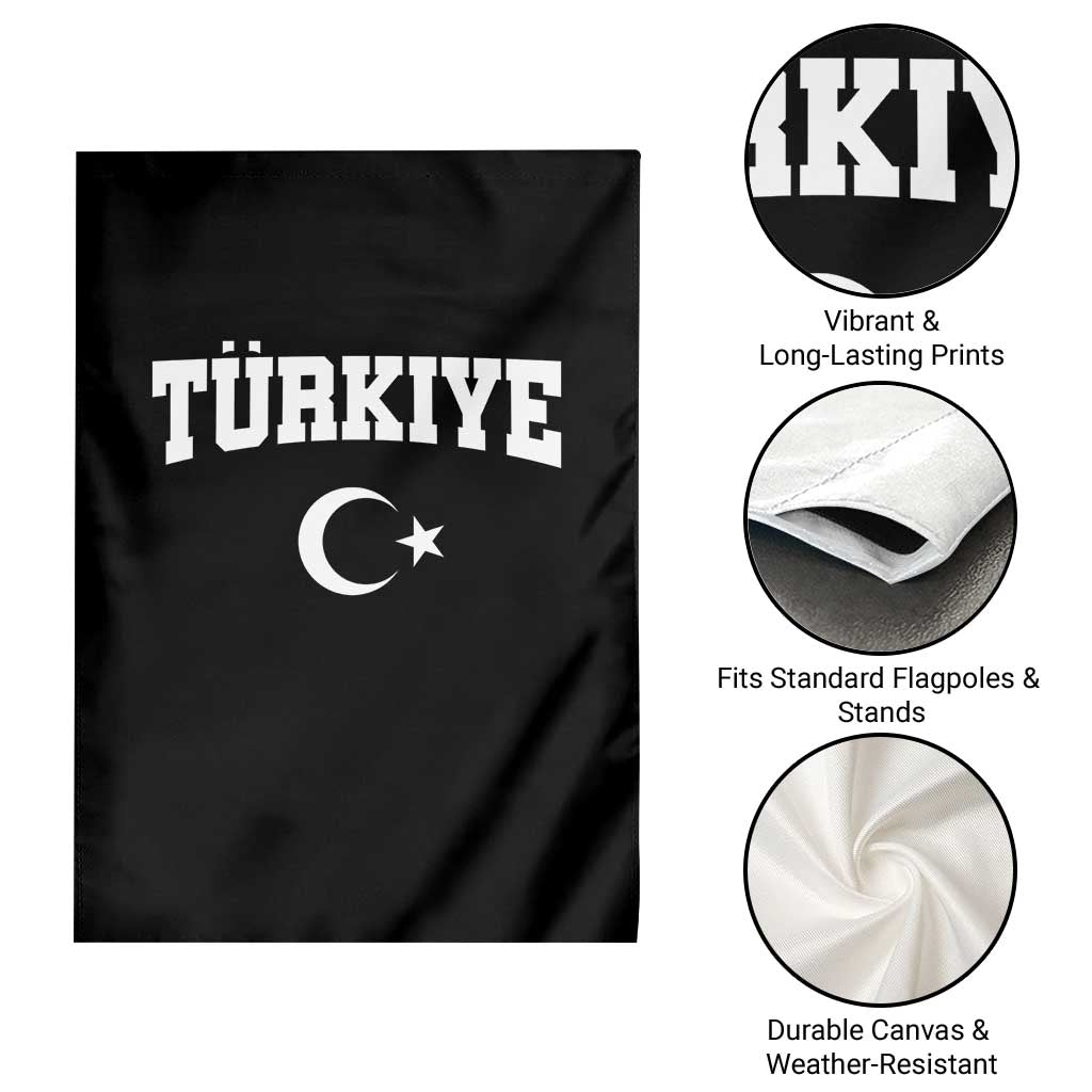 Vintage Proud Türkiye Flag Crescent and Star Garden Flag Patriotic Turkish Turkey Heritage Pride TS02 Print Your Wear