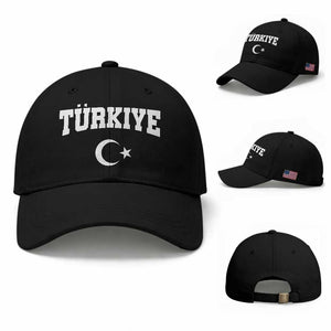 Vintage Proud Türkiye Flag Crescent and Star Baseball Cap Patriotic Turkish Turkey Heritage Pride