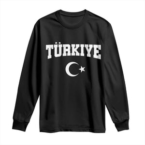 Vintage Proud Türkiye Flag Crescent and Star Long Sleeve Shirt Patriotic Turkish Turkey Heritage Pride