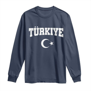 Vintage Proud Türkiye Flag Crescent and Star Long Sleeve Shirt Patriotic Turkish Turkey Heritage Pride